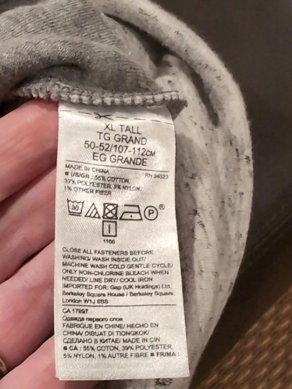 Banana Republic Heather Gray Zip-Neck Sweater with Dark Trim
